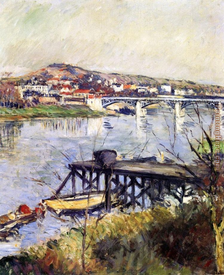 The Argenteuil Bridge painting - Gustave Caillebotte The Argenteuil Bridge art painting
